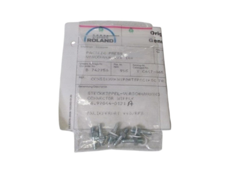 LOT OF 6 MANROLAND 16.97044-0121 CONNECTOR NIFFLE NSNP IN A BAG