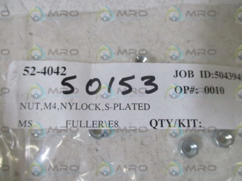 LOT OF 9 52-4042  NUT NSNP IN A BAG