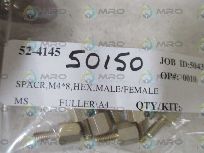 LOT OF 8 52-4145 MALE/FEMALE HEX NSNP IN A BAG