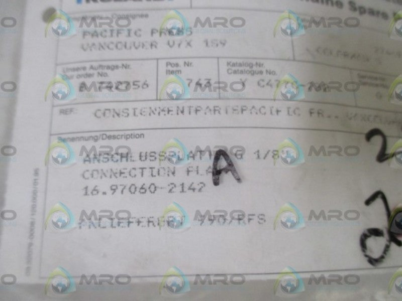 MANROLAND 16.97060-2142 CONNECTION FLAT  NSNP IN A BAG