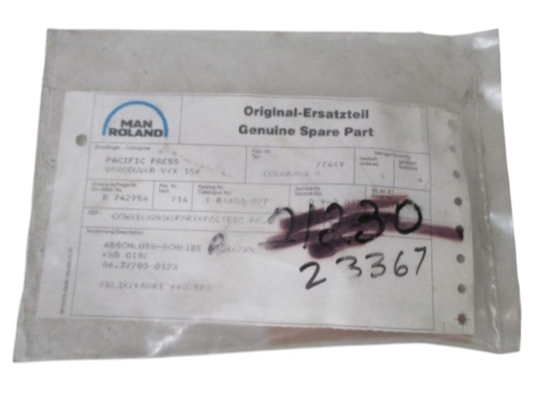 MANROLAND 06.37700-0123 END DISC  NSNP IN A BAG