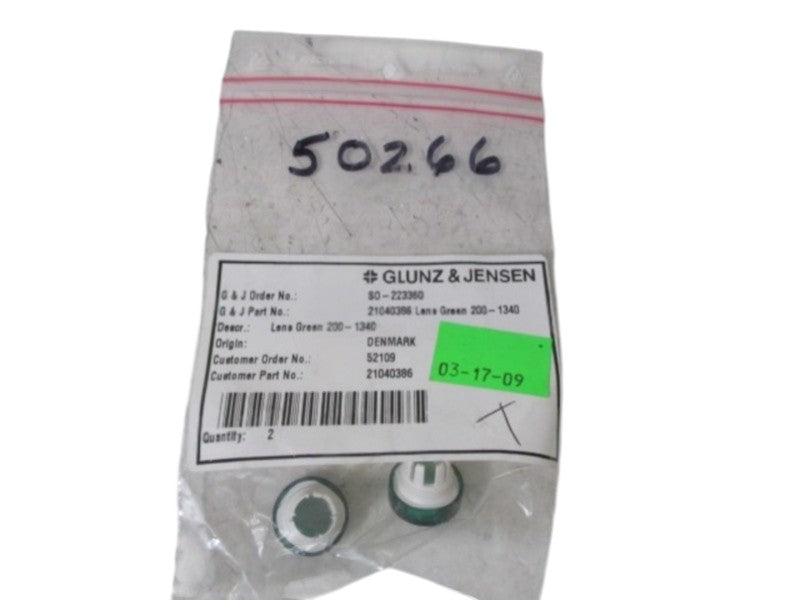 LOT OF 2 GLUNZ & JENSEN 200-1340 GREEN LENS NSNP IN A BAG