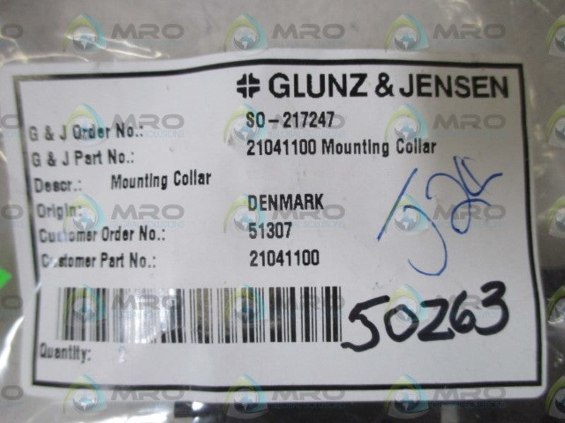 LOT OF GLUNZ & JENSEN S0-217247 MOUNTING COLLAR  NSNP IN A BAG