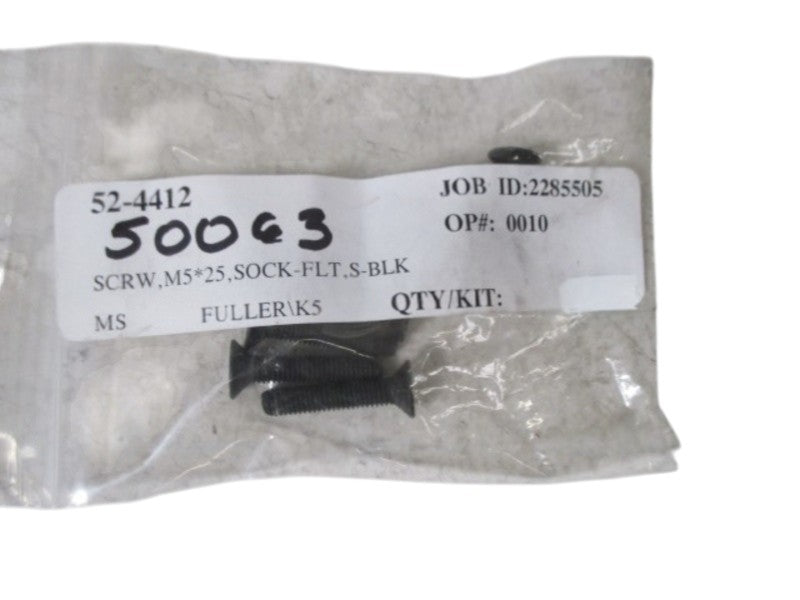 LOT OF 8 52-4412 SCRW, M525, COK-FLT,S-BLK NSNP IN A BAG
