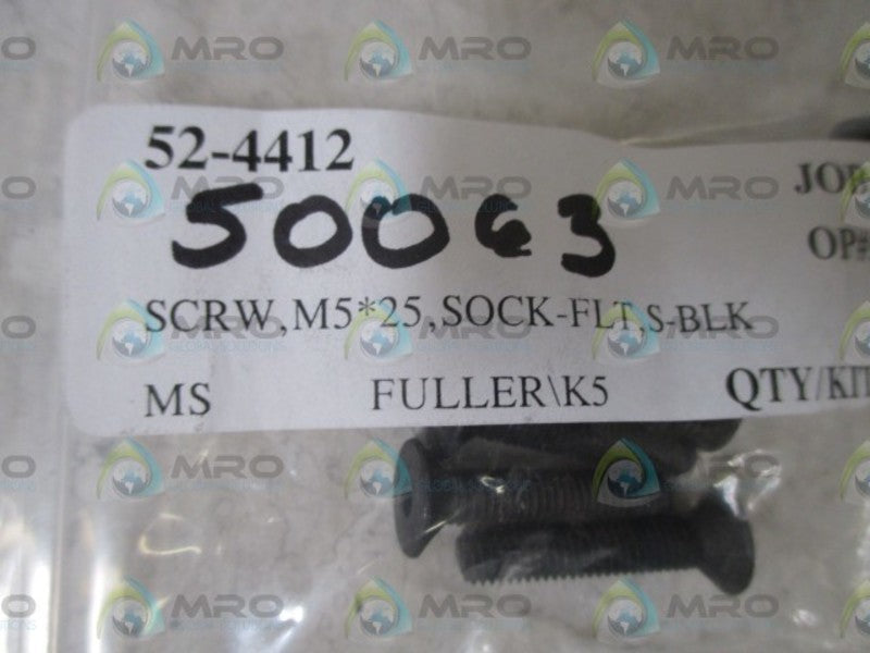 LOT OF 8 52-4412 SCRW, M525, COK-FLT,S-BLK NSNP IN A BAG
