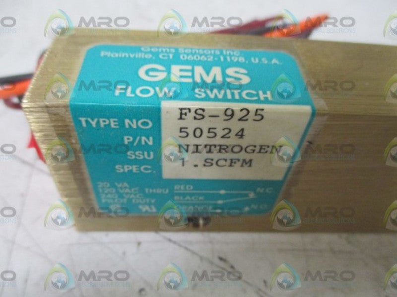GEMS 50524 TYPE FS-925 FLOW SWITCH  NSNP
