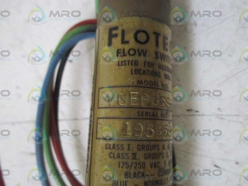 FLOTECT V6EPBSS60 FLOW SWITCH UNMP