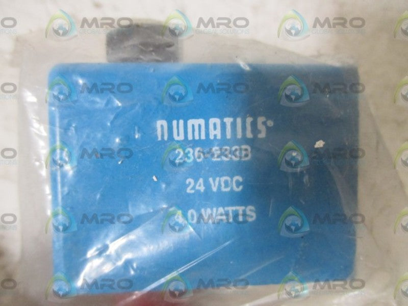 NUMATICS 236-233B SOLENOID COIL 24VDC 4.0 WATTS  NSNP IN A BAG