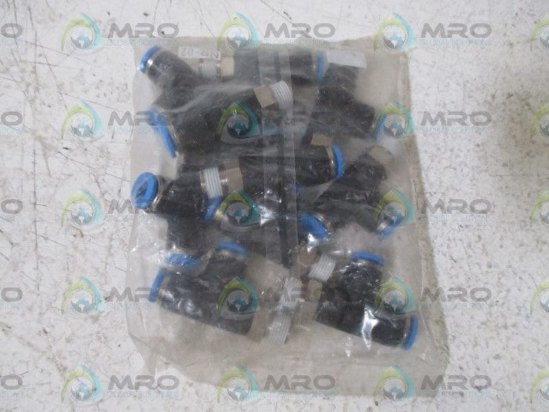 LOT OF 10 FESTO QSTL-1/8-6 T-COONECTOR NSNP IN A FACTORY BAG