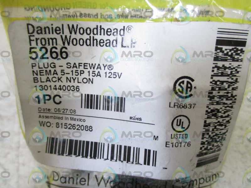 DANIEL WOODHRAD 5266 PLUG  NSMP