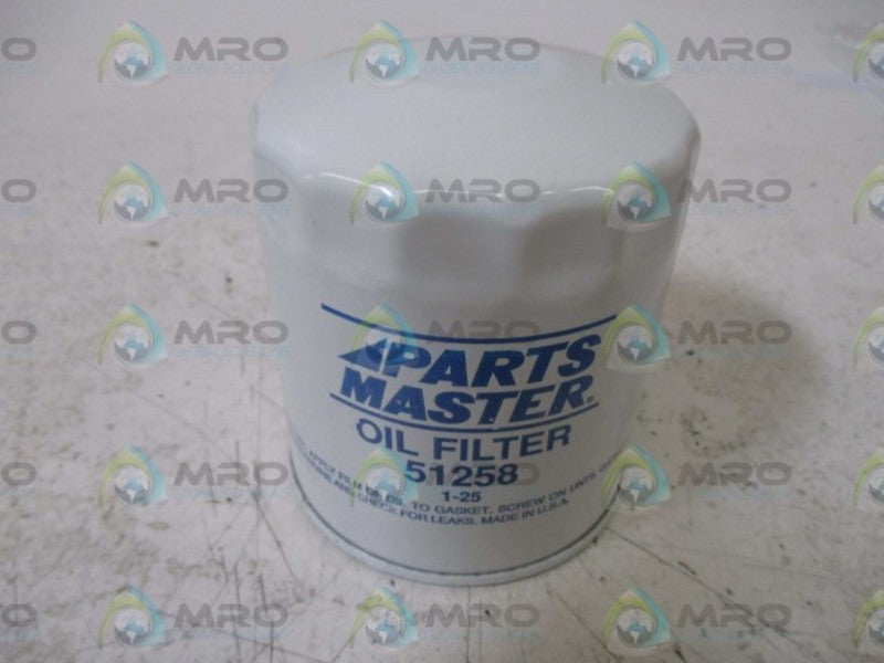 PARTS MASTER 51258 OIL FILTER  NSMP