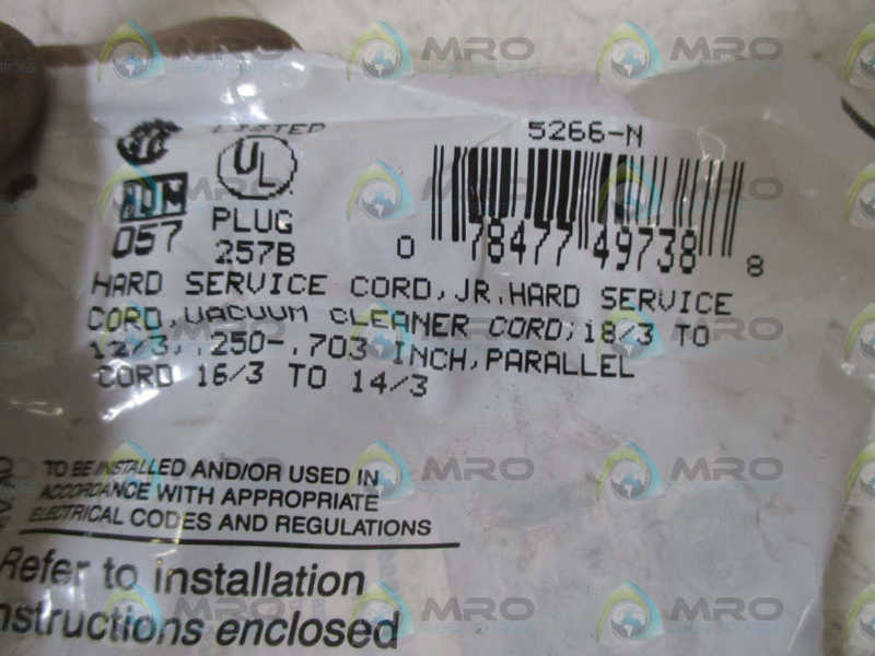 LEVITON 5266-N PLUG  NSMP