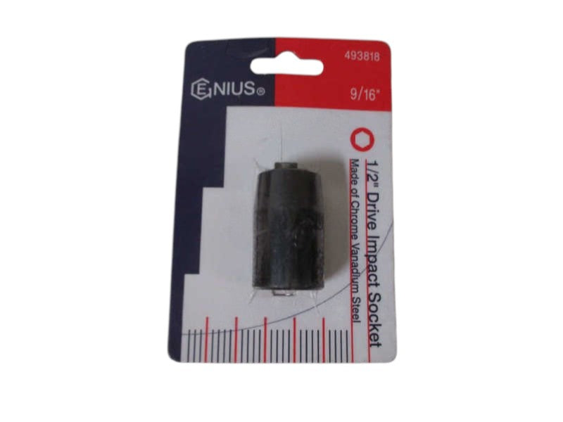 GENIUS 493818 1/2" DRIVE IMPACT SOCKET  ORIGINAL PACKAGE
