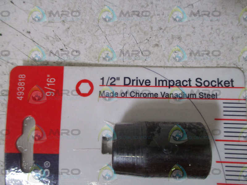 GENIUS 493818 1/2" DRIVE IMPACT SOCKET  ORIGINAL PACKAGE