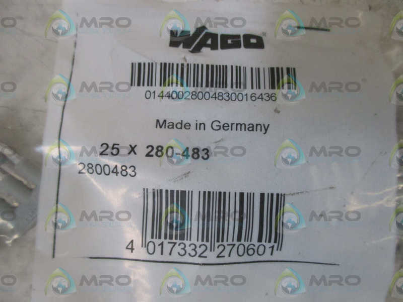 WAGO 25X-280-483 TERMINAL JUMPER BAR  NSMP