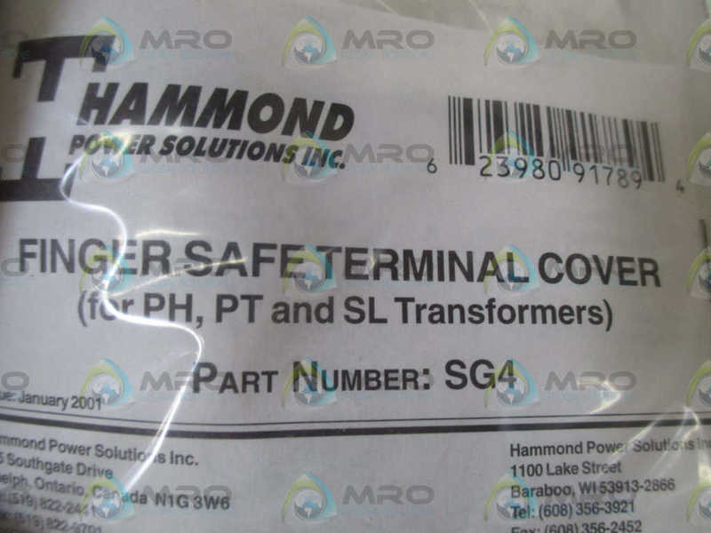 HAMMOND SG4 FINGER SAFE TERMINAL COVER  NSMP