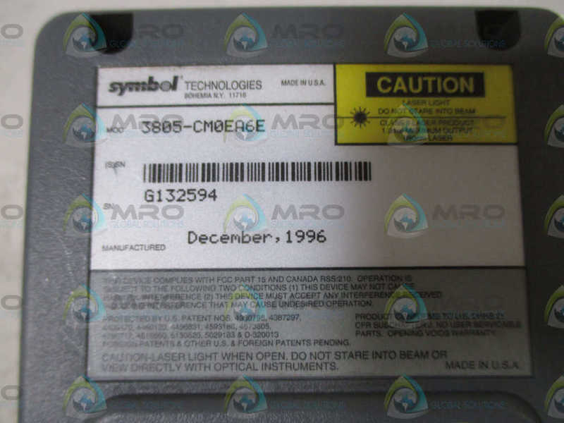 SYMBOL 3805-CM0EA6E SCANNER  NSNP