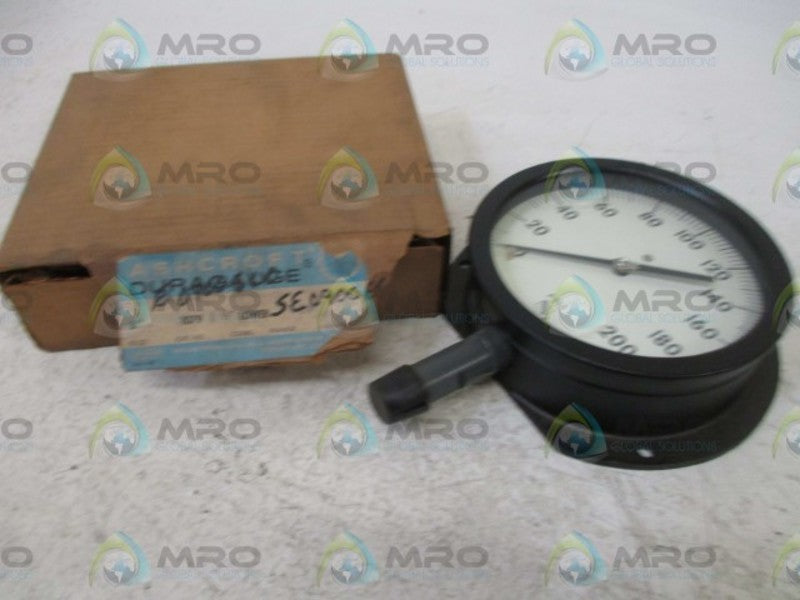 ASHCROFT 1079 6" 1/2" LOWER DURAGAUGE 0-200PSI  NSMP
