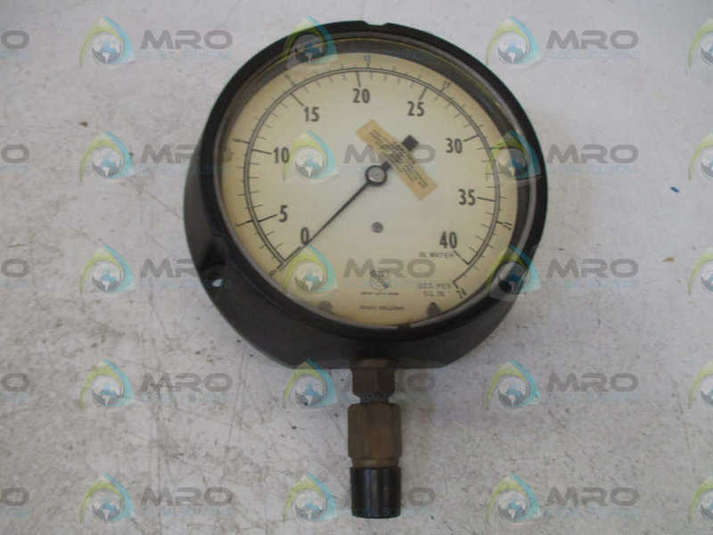ASHCROFT 1188 6" 1/4" LOWER DURAGAUGE 0-40PSI  NSMP