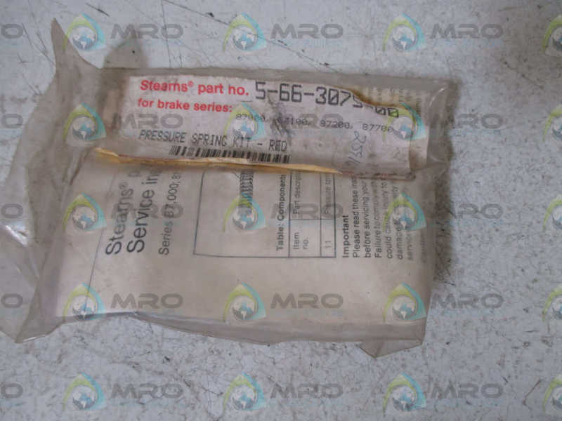 STEARNS 5-66-3075-00 PRESSURE SPRING KIT-RED  NSMP