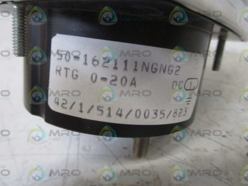 GENERAL ELECTRIC 50-162111NGNG2 PANEL METER 0-20 PSI  NSNP