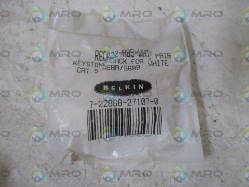 BELKIN 5:568A/568B KEYSTONE JACK FOR 4 PAIR  NSMP