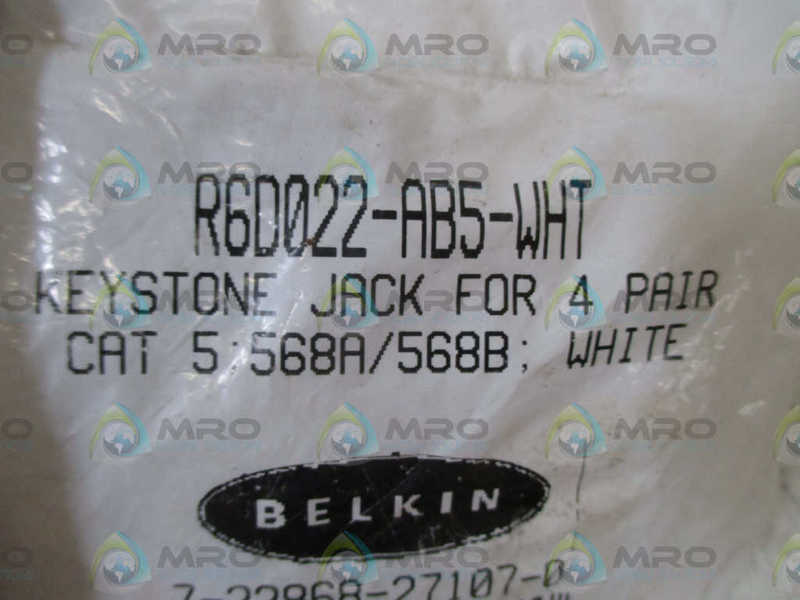 BELKIN 5:568A/568B KEYSTONE JACK FOR 4 PAIR  NSMP
