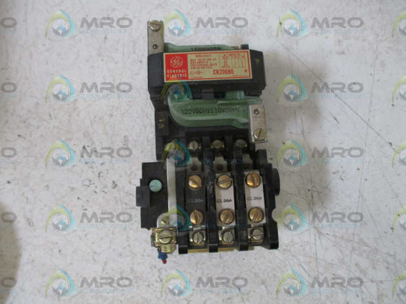 GENERAL ELECTRIC CR206B0 CONTACTOR NEMA SIZE 0 120V  UNMP