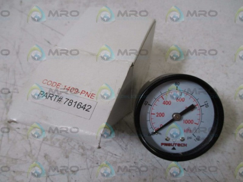 PNEUTECH 781642 GAUGE 0-160PSI  NSMP