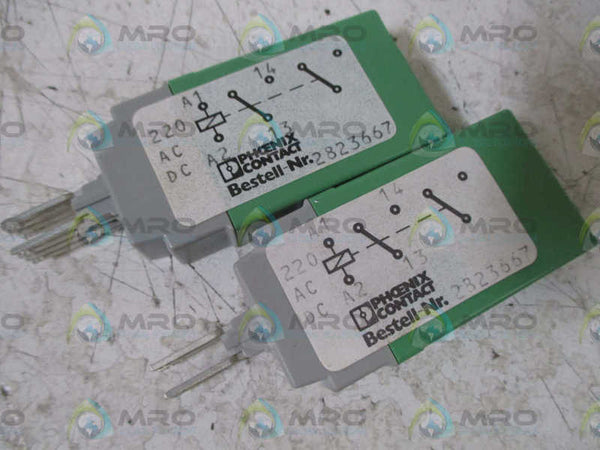 LOT OF 2 PHOENIX CONTACT 2823667 RELAY CONNECTOR NSMP