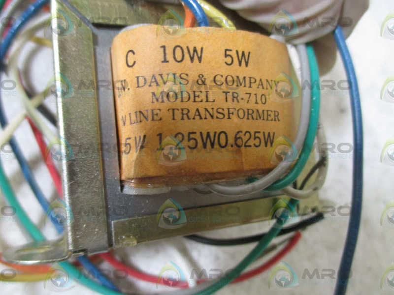 J.W. DAVIS & COMPANY MODEL TR-710 TRANSFORMER  NSNP