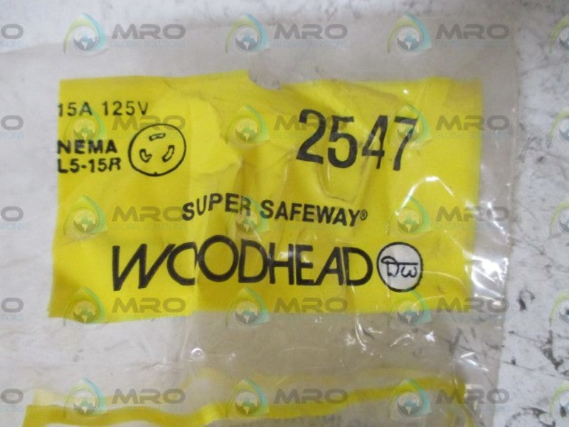 LOT OF 6 WOODHEAD 2547 PLUG NSNP IN A FACTORY BAG