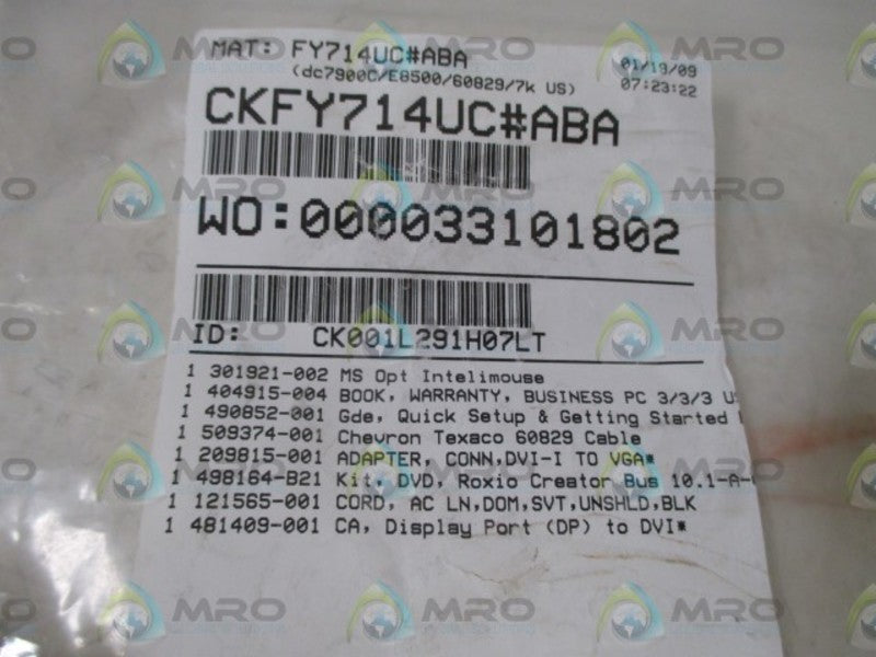 CKFY714UC#ABA KIT  NSNP IN A BAG
