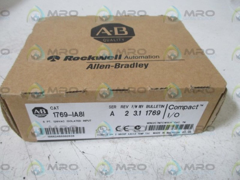 INDUSTRIAL SPARE PART COMPACT I/O 1769-IA81 SER. A F/W 3.1 DATE: 2006  NSFS