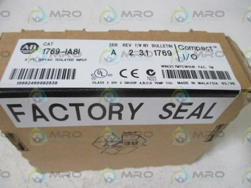 INDUSTRIAL SPARE PART COMPACT I/O 1769-IA81 SER. A F/W 3.1 DATE: 2006  NSFS
