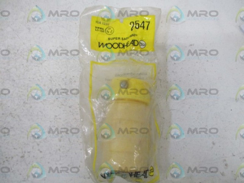 LOT OF 10 WOODHEAD 2547 CONNECTOR SUPER-SAFEWAY 15A 125V FACTORY BAG