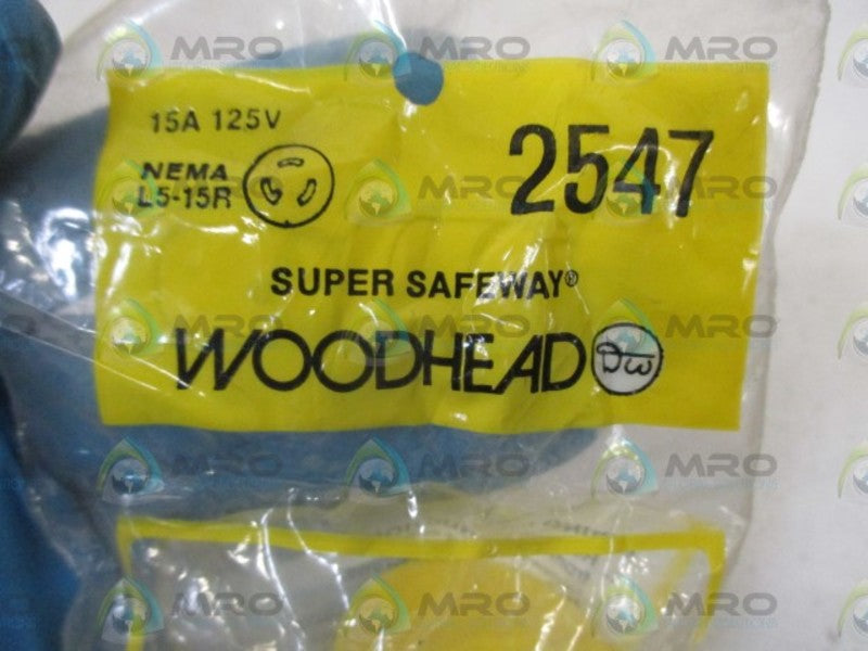 LOT OF 10 WOODHEAD 2547 CONNECTOR SUPER-SAFEWAY 15A 125V FACTORY BAG