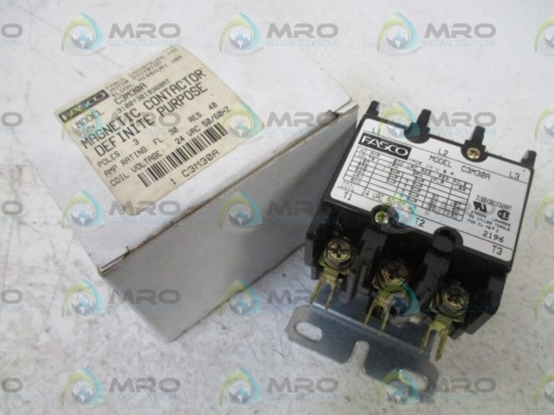 FASCO C3M30A MAGNETIC CONTACTOR DEFINITE PURPOSE  NSMP
