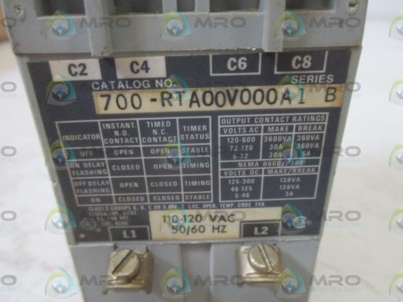 INDUSTRIAL SPARE PART 700-RTA00V000A1 SER.B SOLID STATE TIMER  UNMP