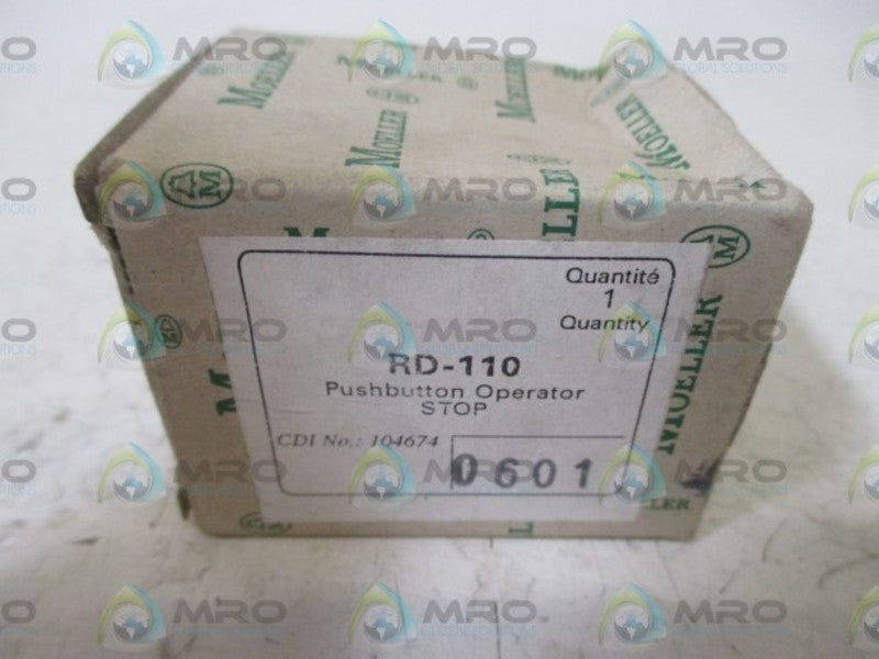 KLOCKNER-MOELLER D-110 PUSHBUTTON OPERATOR STOP  NSMP