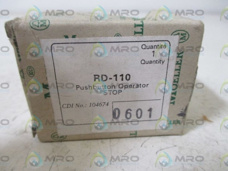 KLOCKNER-MOELLER D-110 PUSHBUTTON OPERATOR STOP  NSMP