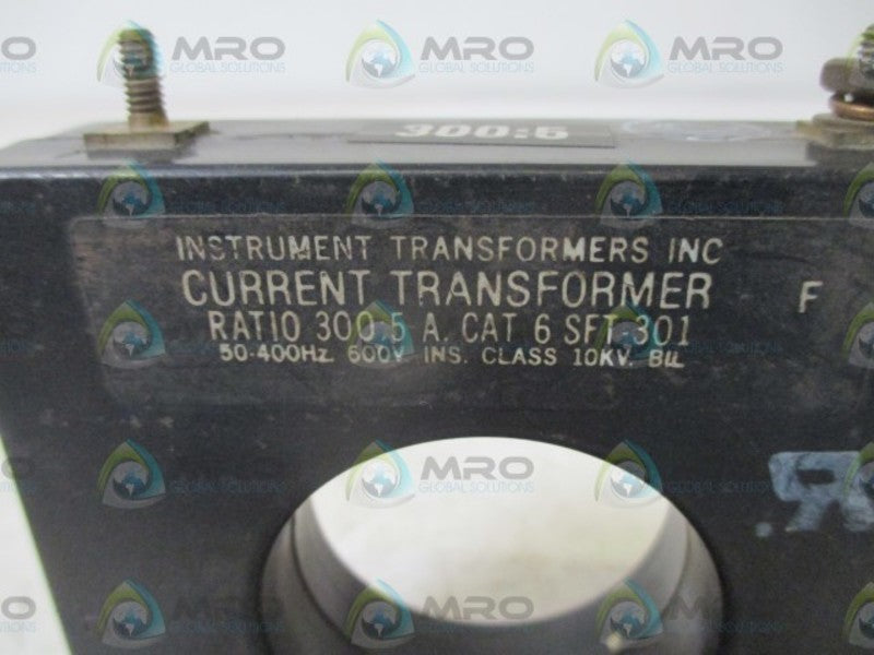 INSTRUMENT TRANSFORMERS INC. 6 SFT-301 UNMP