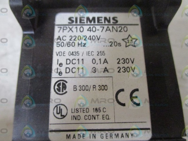 SIEMENS 7PX10 40-7AN20  UNMP