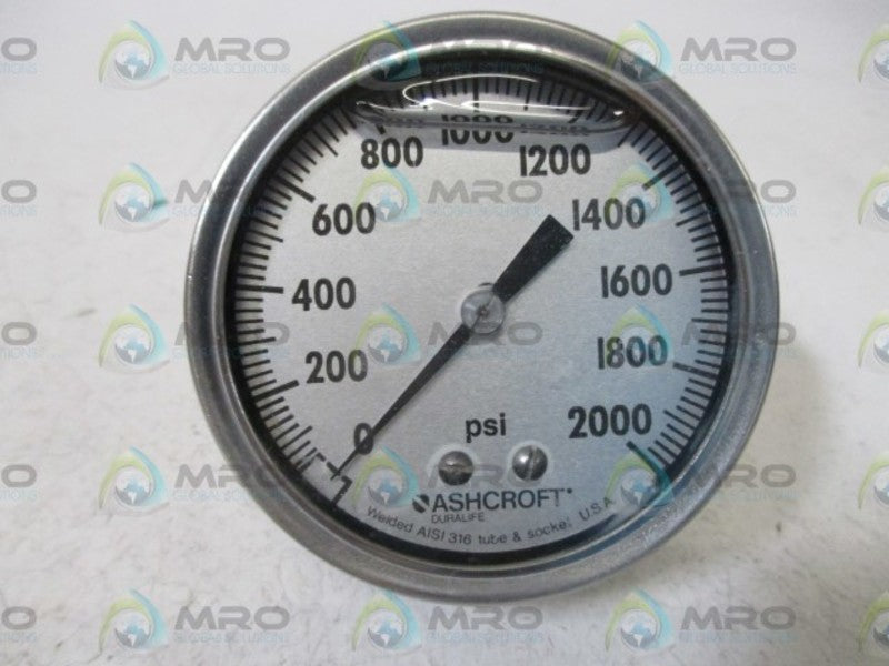 ASHCROFT 251009SWL02B-2000# 0-2000PSI NSMP