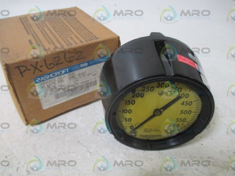 ASHCROFT 451279SSL04B-600# 0-600PSI (AS PICTURED)  NSMP