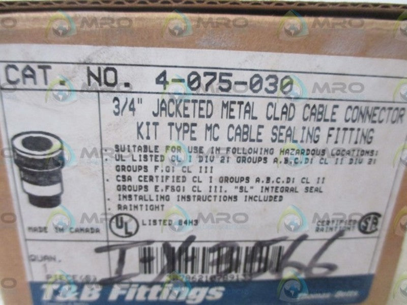 THOMAS & BETTS 4-075-030 3/4" NSMP