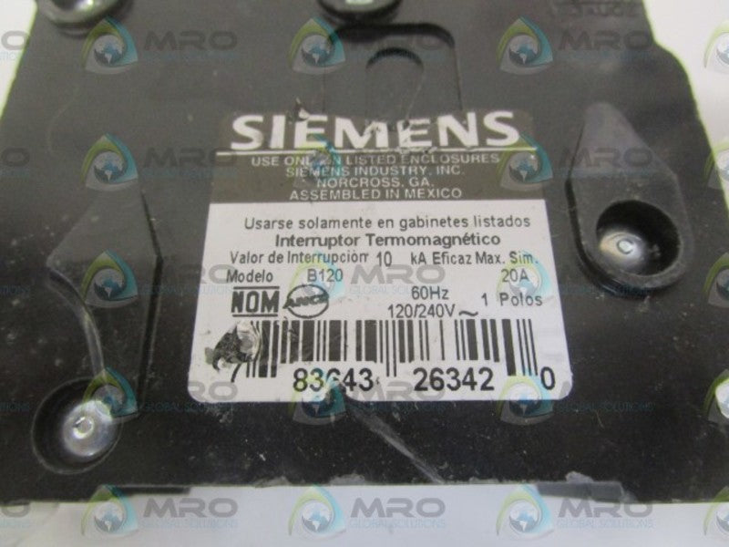 SIEMENS B120 CIRCUIT BREAKER  NSNP