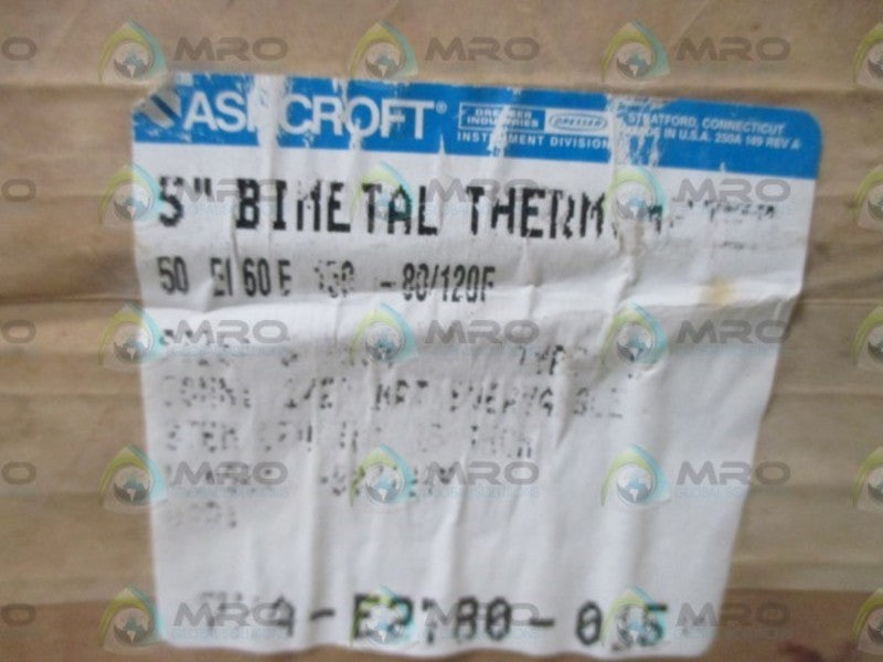 ASHCROFT 50EI60E150-80/120F 15" NSMP