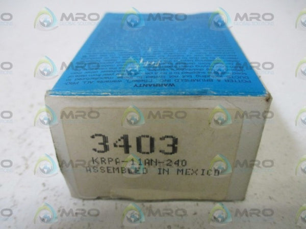 POTTER & BRUMFIELD KRPA-11AN-240 RELAY  NSNP IN  A BOX