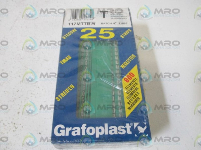 LOT OF 2 GRAFOPLAST 117MTTBW NSMP